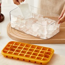 Jingyikeji 1 Adet Tek Tuşla Pres Tipi Buz Kalıp Kutusu Plastik Buz Küpü Makinesi Buz Kalıbı Kalıp Saklama Kutusu ile Kapaklı Bar Mutfak Aksesuarları (Yurt Dışından)