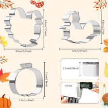 Jingyikeji Güz Çerez Kesiciler Şekiller, Şükran Günü Kurabiye Kesici Seti, Büyük Cadılar Bayramı Şükran Günü Balkabağı Kurabiye Kesici Hindi Sincap Sonbahar Hasat Tatil Dekorasyon Parti Malze (Yurt Dışından)