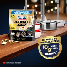 Finish Ultimate Plus Hepsi Bir Arada Limon Ferahlığı 60 Kapsül Bulaşık Makinesi Deterjanı Tableti