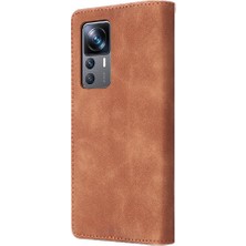 BDT Market Xiaomi 12T Flip Kapak Için Flip Case Darbeye Deri Kılıf Cüzdan Basit (Yurt Dışından)