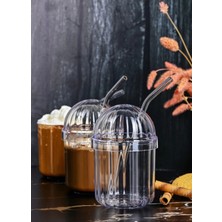 Yzhome 2 Adet Mika Oval Kapaklı Pinterest Bardak Kahve ve Sunum Bardağı 430 ml Cam Değildir.