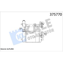 Kale Turbo Radyatörü Intercooler Renault Clıo V 1.0tce 20 Nıssan Mıcra V Brazıng 255X217X50 144966