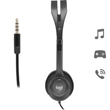 Logitech H111 Kablolu Stereo Kulaklık - Gri