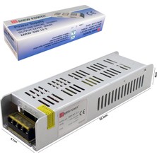 Mervesan MRW-360-12-S Metal Kasa Adaptör Slim 12 Volt 30 Amper