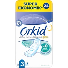 Orkid Extra Hassas Koruma Süper Ekonomik (Boy 3) Gece 24lü Hijyenik Ped