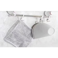 Şahin Gift 10 Adet Inox Bez Telli Bulaşık Bezi, Zor Kir Bezi, Mutfak Banyo Bezi Çift Katlı Tel Bez
