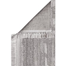 Konfor Bastia 1277 Krem Gri Yumuşak Örgü Modern Dokuma Bukle Halı80x300