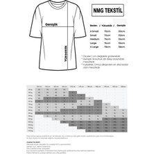 Nmg Tekstil Unisex Siyah Oversize Pamuk Çarpı Göz Dil Baskılı Örme T-Shirt