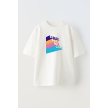 Nmg Tekstil Unisex Beyaz Oversize Pamuk Better Days Baskılı Örme T-Shirt