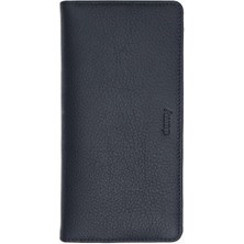 Damy Hakiki Deri RFID Korumalı Telefonlu El Portföyü 804 - Lacivert