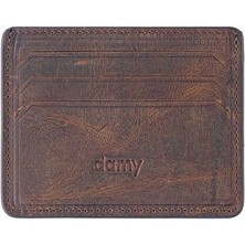 Damy Hakiki Deri Unisex Kartlık 530CR - Kahve