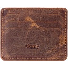 Damy Hakiki Deri Unisex Kartlık 530CR - Taba