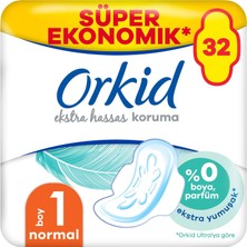 Orkid Extra Hassas Koruma Süper Ekonomik (Boy 1) Normal 32li Hijyenik Ped