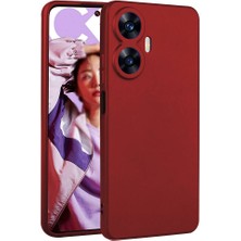 Canpay Realme C55 Uyumlu Kılıf Soft Flexible Matte Silicone, Ultra Esnek Ultra Ince Ultra Koruyucu Pürüzsüz Mat Silikon