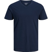 Jack & Jones Erkek V Yaka Basic Tişört 12156102