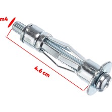 Nzb Boşluk Dübel Çelik Alçıpan Frt Tuğla Duvar Bims Paraşüt Dübeli 4X46 Metal 5 Adet