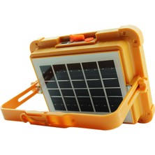 AC Aydınlatma 200W Solar ve USB Şarjlı Projektör (Flaşörlü) 3 Renk Işık / Şarj Göstergeli - 5 Kademeli