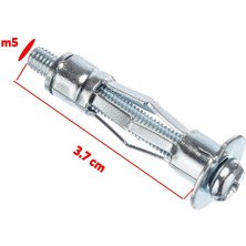 Nzb Boşluk Dübel Çelik Alçıpan Frt Tuğla Duvar Bims Paraşüt Dübeli 5X37 Metal 5 Adet