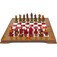 Ggs Grandgiftstore Kral Artur Vs Camelot Efsane Satranç Takımı, El Işi Satranç Tahtası ve El Boyaması Satranç Taşları
