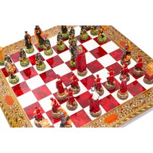 Ggs Grandgiftstore Kral Artur Vs Camelot Efsane Satranç Takımı, El Işi Satranç Tahtası ve El Boyaması Satranç Taşları