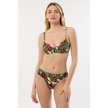 Ayyıldız 4611 Yeşil Desenli Bikini Takımı