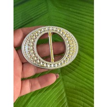 Gönülden Tasarım 8 x 6 cm Plastik Gümüş Renk Çanta Tokası Kemer Tokası