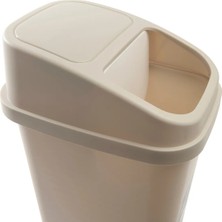 Vinto Kapaklı Çöp Kovası, Plastik 10 Lt Bej Renkli