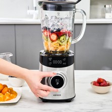 Karaca 1,8 Lt Ultra Geniş Cam Hazne, Buz Kırıcı 6 Paslanmaz Çelik Bıçaklı Kaymaz Taban Smoothie Blender