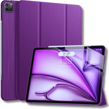 Fuchsia iPad Air 13 Inç M2 Çipli 2024 Uyumlu Akıllı Smart Cover Tablet Kılıfı A2898/A2899/A2900