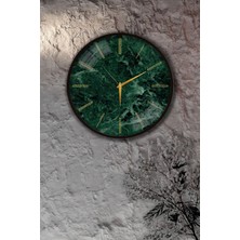 Emya Home Yeşil Mermer Duvar Saati - 29 cm