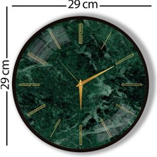 Emya Home Yeşil Mermer Duvar Saati - 29 cm