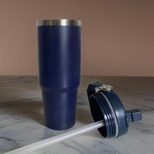 Tarantula Charcoal Flip Straw Çift Duvar Yalıtımlı Paslanmaz Çelik  0.89 Lt  Pipetli Termos