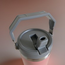 Tarantula Charcoal Flip Straw Çift Duvar Yalıtımlı Paslanmaz Çelik  0.89 Lt  Pipetli Termos
