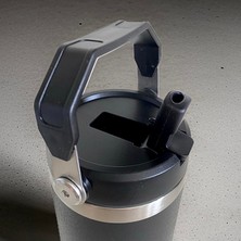 Tarantula Charcoal Flip Straw Çift Duvar Yalıtımlı Paslanmaz Çelik  0.89 Lt  Pipetli Termos