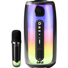 MN6 Pluse 7 Mikrofonlu Ses Bombası/Yeni Nesil/360°Ledli Hoparlör-Işıklı Gece Lambası/dekoratif Aydınlatma