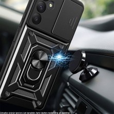 Case World Xiaomi Redmi Note 11 Pro 4g Kapak Lens Sürgülü Kamera Korumalı Yüzüklü Stantlı Tank Kılıf - Lacivert