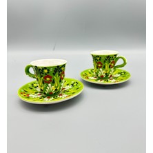 Fiorella Gift El Yapımı Çini Fincan Seti & Çini Ikramlık & Çini Anahtarlık & Kahve & Tütsülük ve 1 Paket Tütsü & Hediye Seti & Hediye Kutusu & Doğum Günü & Sevgili & Yeni Iş Terfi