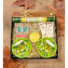Fiorella Gift El Yapımı Çini Fincan Seti &mum & Kahve & Tütsülük ve 1 Paket Tütsü & Hediye Seti & Hediye Kutusu & Doğum Günü & Sevgili & Yeni Iş Terfi
