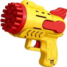 Kuzey Oyuncak LED Light 29 Holes Bubbles Gun 29 Delikli Çoklu Köpük Atan Tabanca Sarı Köpük Tabancası Pilli Tabanca