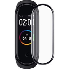 Obrax Xiaomi Mi Band 5 Tam Kaplayan Temperli Cam Full Ekran Koruyucu