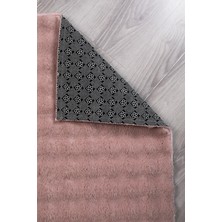 My Evilla Dekoratif Bubble Uzun Tüylü Yumuşak Puffy Peluş Kaymaz Yıkanabilir Salon Antre Halı Yolluk Pembe