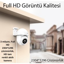 Coofbe Full Hd 2304*1296 Çift Yönlü Hoparlör Renkli Gece Görüşlü Akıllı Kamera Cctv Güvenlik Kamerası