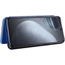 Manyi Mall Cubot X50 Manyetik Karbon Fiber Deri Için Kılıf Folio Flip Case Tam (Yurt Dışından)