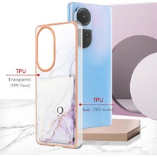 Manyi Mall Oppo Oppo 10 5g Ince Cüzdan Mermer Yumuşak Tpu Tampon Kart Yuvaları Için Kılıf (Yurt Dışından)