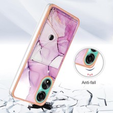 Manyi Mall Oppo A78 4g Ince Cüzdan Yumuşak Tpu Tampon Mermer Kart Yuvaları Için Kılıf (Yurt Dışından)