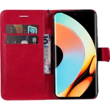 Manyi Mall Kart Yuvası ile Realme 10 Pro Artı 5g Klasik Düz Renk Için Flip Case (Yurt Dışından)