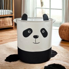 Prendi Home Panda Tasarımlı Bebek Çocuk Odası  Düzenleyici Saklama Kutusu Oyuncak Kirli Sepeti 37X40