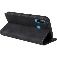 Mellow Shop Huawei P30 Lite Deri Kılıf Için Flip Case Basit Iş Darbeye Dayanıklı (Yurt Dışından)