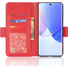 Mellow Shop Huawei Nova 9 Için Kılıf Yan Toka Kart Yuvaları Tutucu Cüzdan Pu Deri (Yurt Dışından)