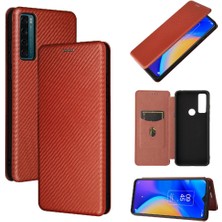 Mellow Shop Tcl 20SE Tam Koruma Kartı Ekleme Deri Folio Flip Case Için Kılıf (Yurt Dışından)